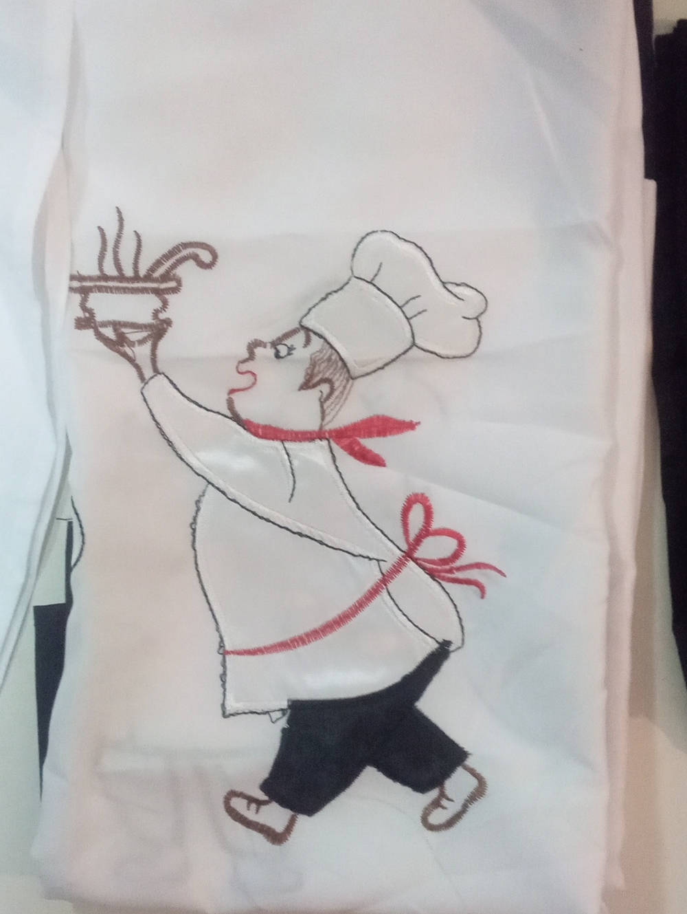 Gourmet Chef Embroidered Kitchen Curtains 5 Piece Set Rod Pocket NWT $45